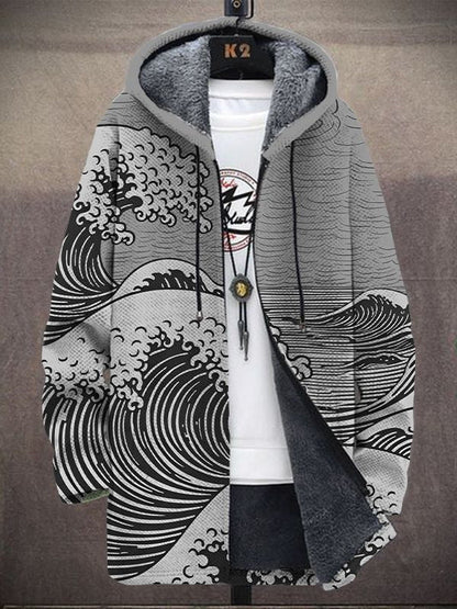 Nálha™ | Luxuriöse kunstinspirierte Kapuzenjacke mit Reißverschluss