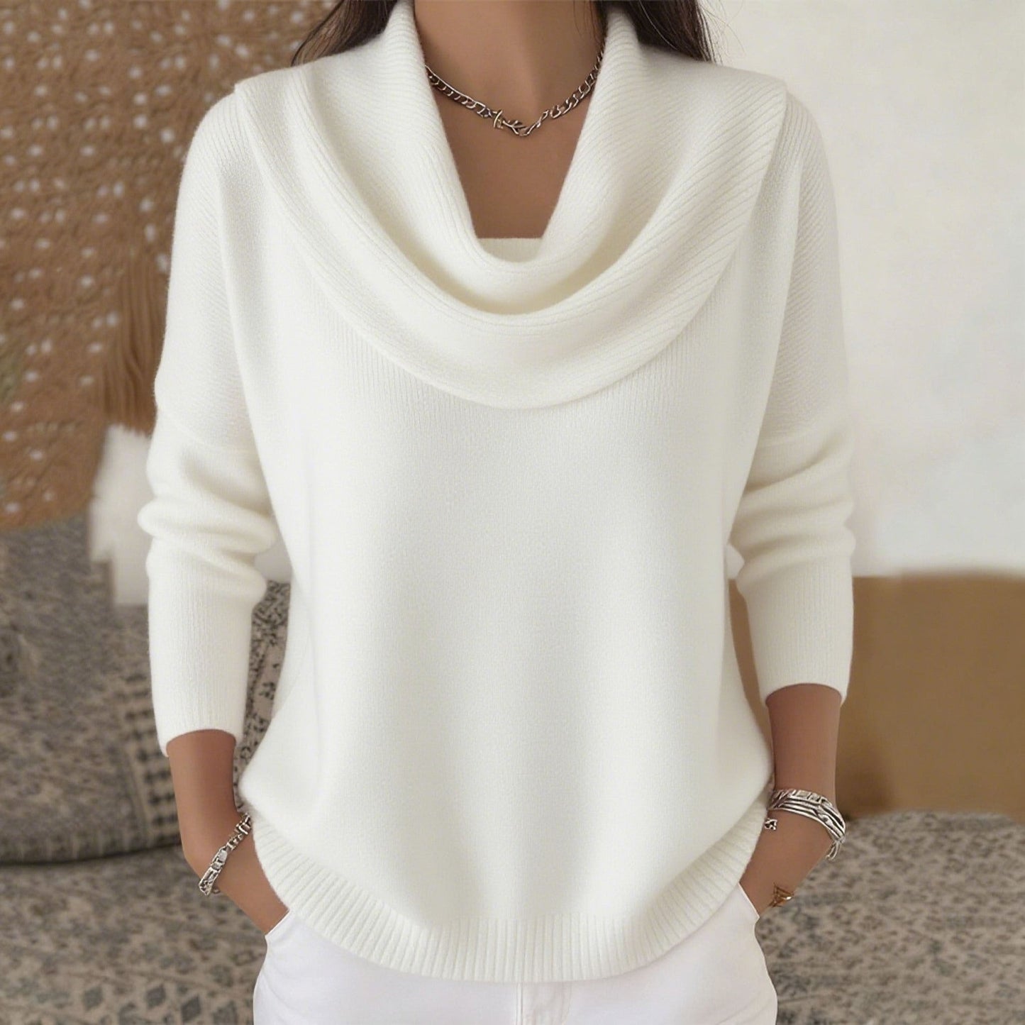 Roslyn | Eleganter Pullover mit weichem Kragen