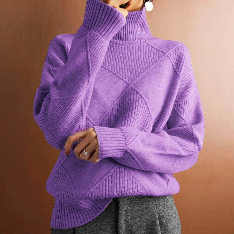 Viola | Strickpullover mit Stehkragen