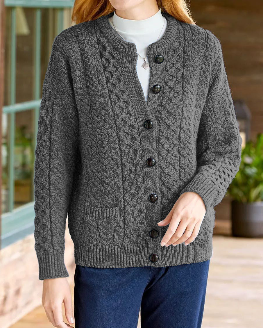 Giada | Weicher Cardigan mit Geflochtenem Muster