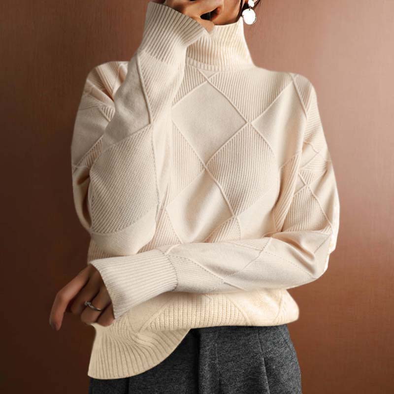 Viola | Strickpullover mit Stehkragen