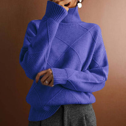 Viola | Strickpullover mit Stehkragen