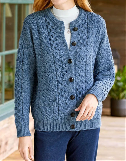 Giada | Weicher Cardigan mit Geflochtenem Muster