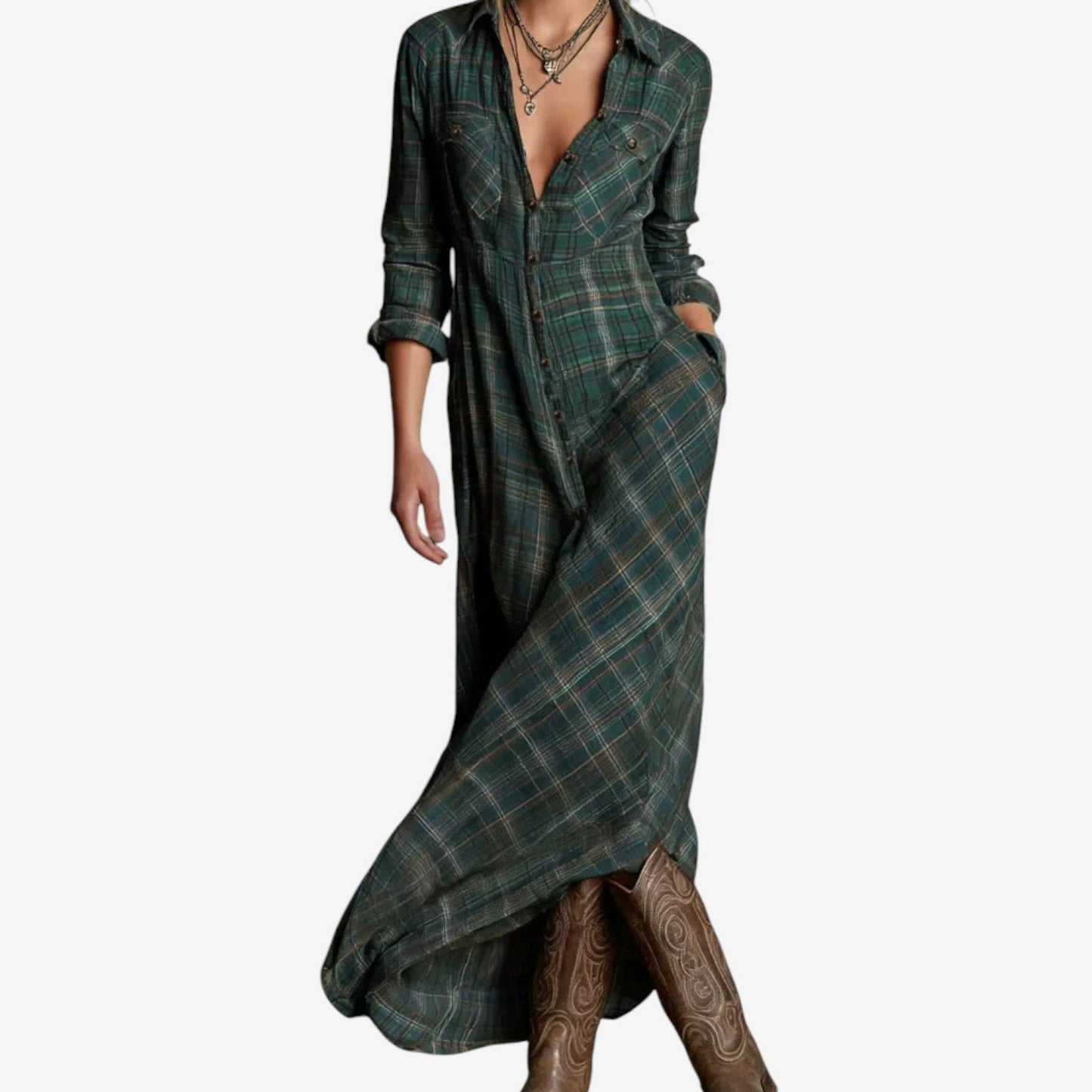 Carisse - Minimalistisches Kleid mit Kragen