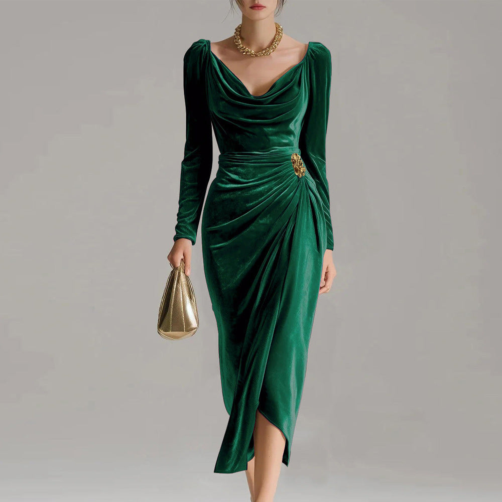 Sylvana™ | Midi-Kleid aus Samt