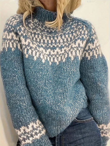 Roseline | Warmer Pullover mit Weichem Kragen