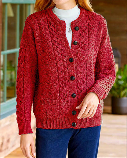 Giada | Weicher Cardigan mit Geflochtenem Muster