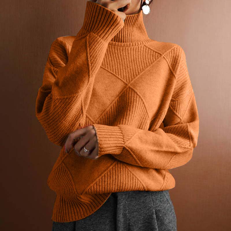 Viola | Strickpullover mit Stehkragen