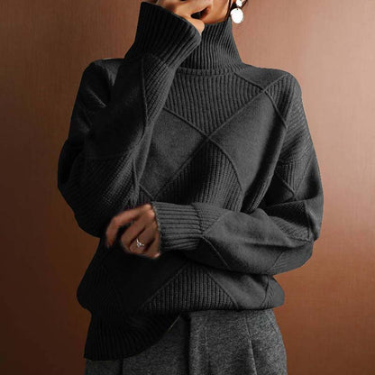 Viola | Strickpullover mit Stehkragen