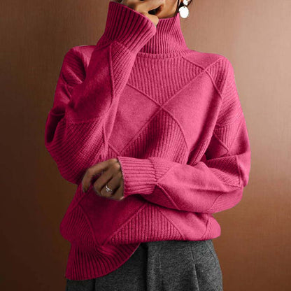 Viola | Strickpullover mit Stehkragen