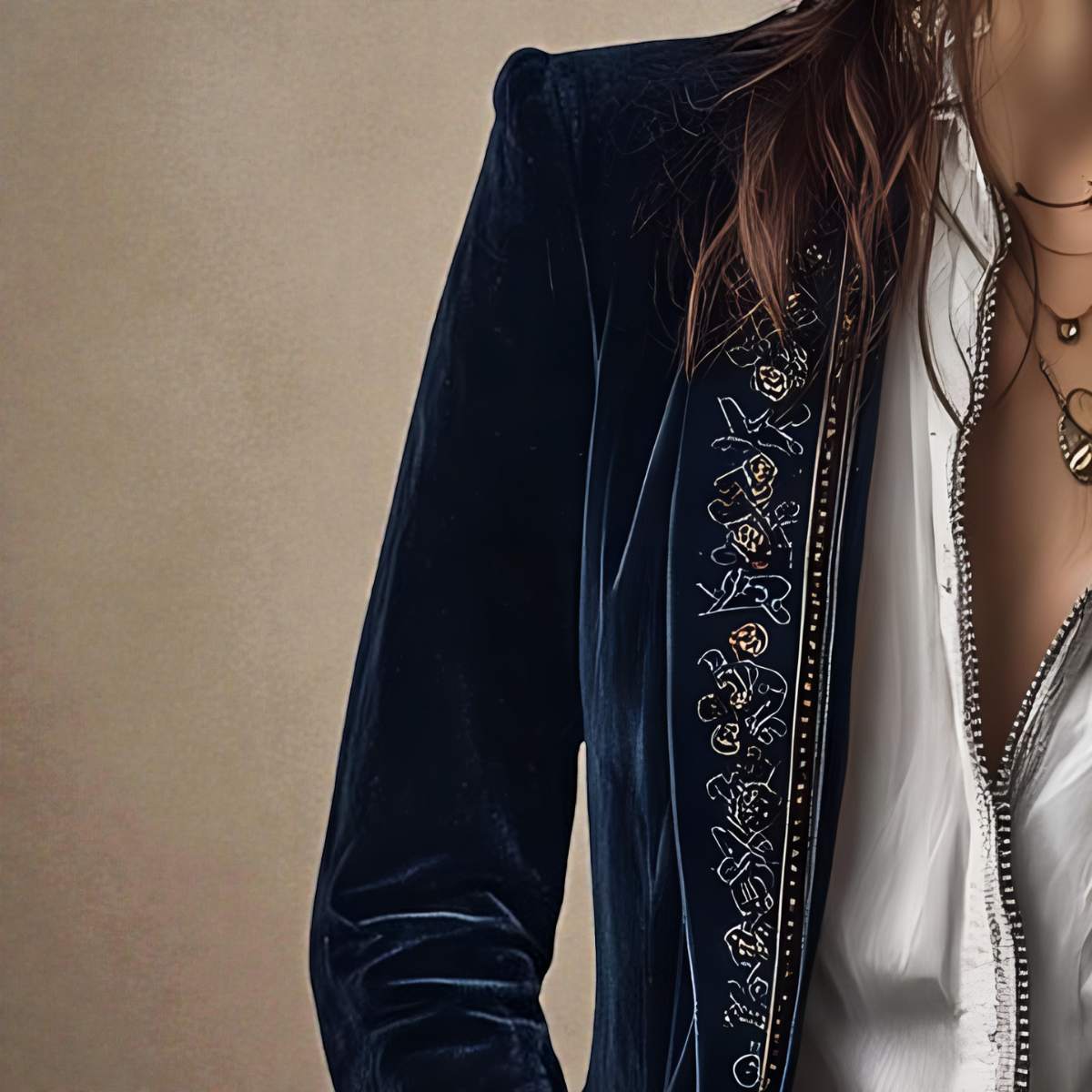 Nuria™ | Elegante Samtjacke