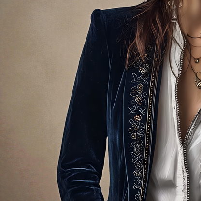 Nuria™ | Elegante Samtjacke