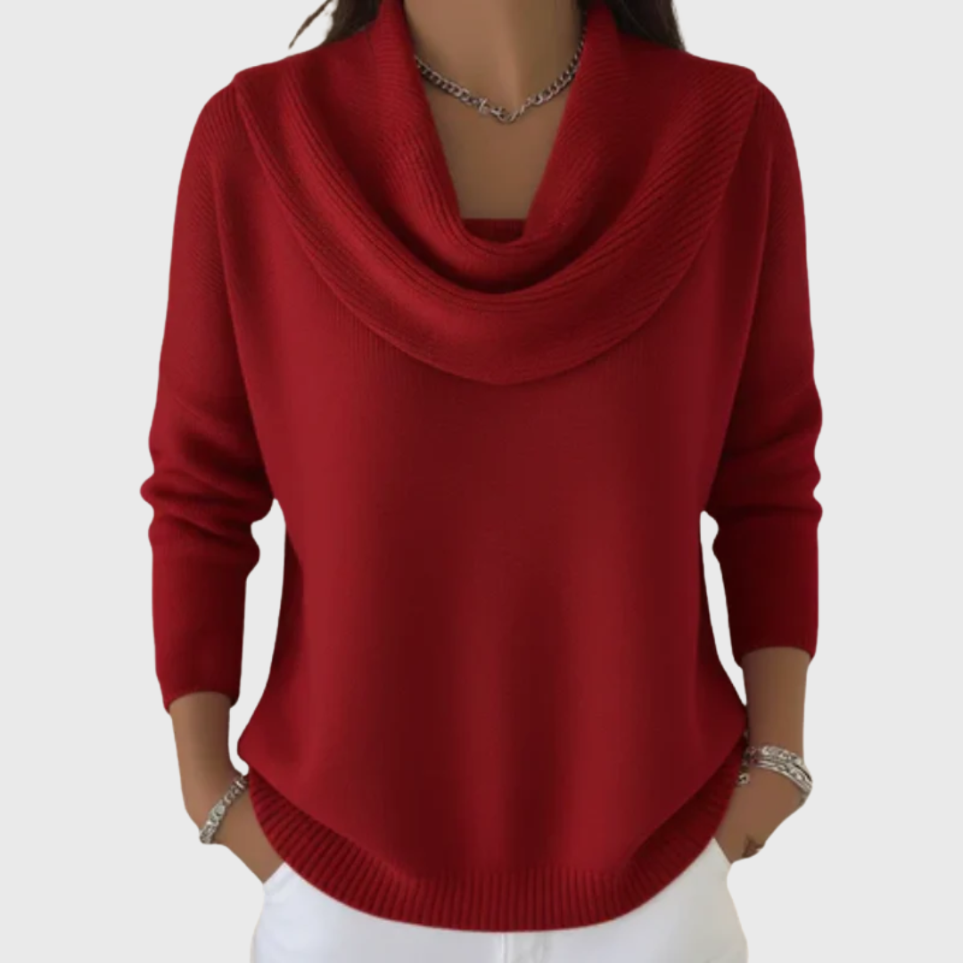 Roslyn | Eleganter Pullover mit weichem Kragen