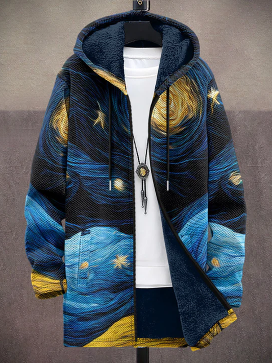 Waverley™ | Luxuriöse kunstinspirierte Kapuzenjacke mit Reißverschluss