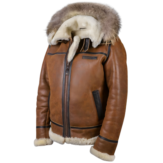 Aron™ | Bomberjacke mit Fellkapuze