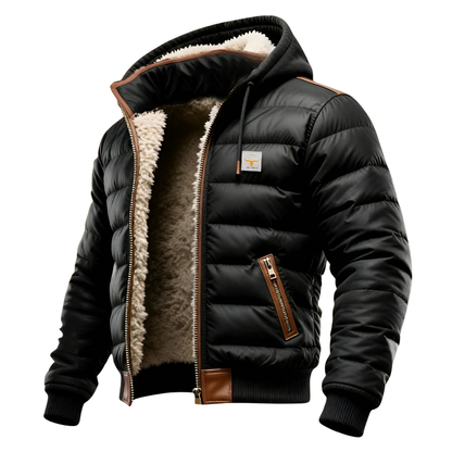Vanhouten™ | Gefütterte Jacke mit Kapuze und Sherpa-Innenfutter