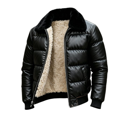 Vanhouten™ | Lederjacke mit Sherpa-Futter