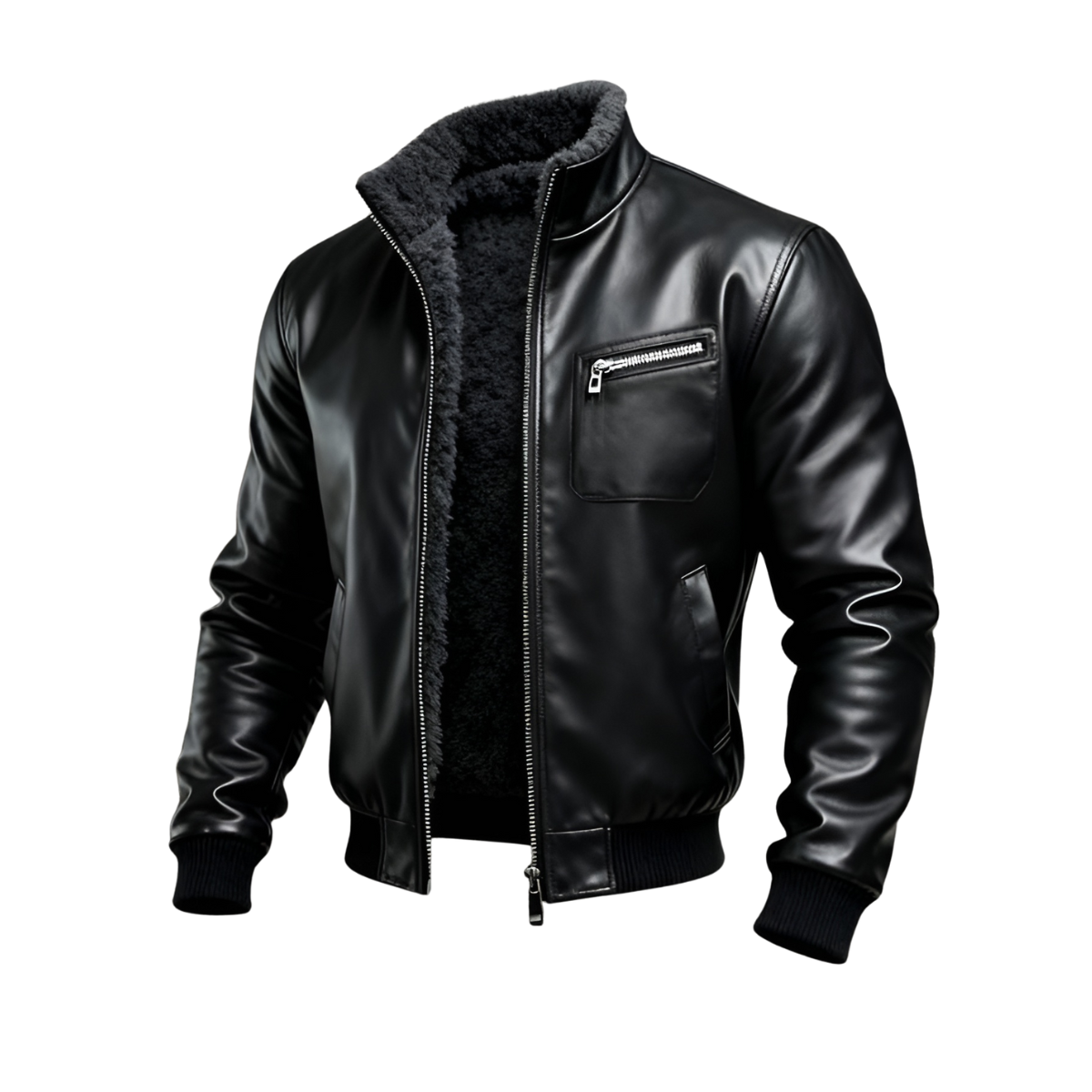VANHOUTEN™ | SCHWARZE LEDERJACKE