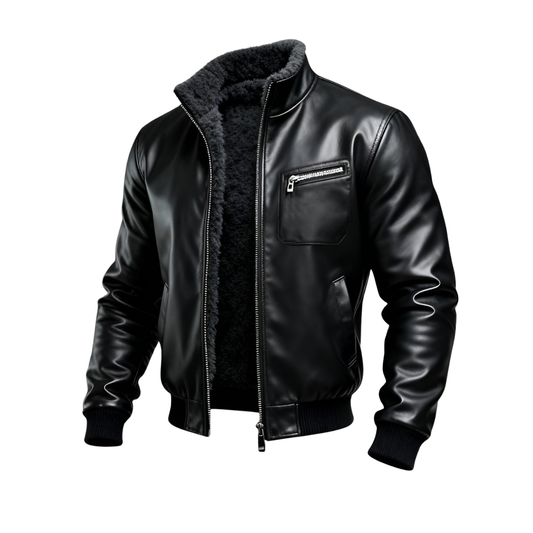 VANHOUTEN™ | SCHWARZE LEDERJACKE