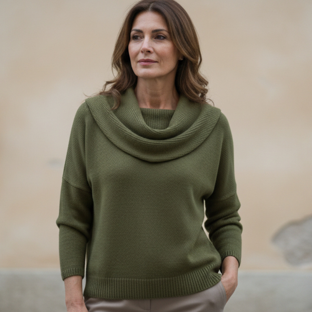Roslyn | Eleganter Pullover mit weichem Kragen
