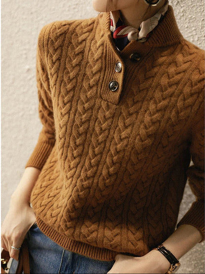 Carla | Strickpullover mit Knöpfen