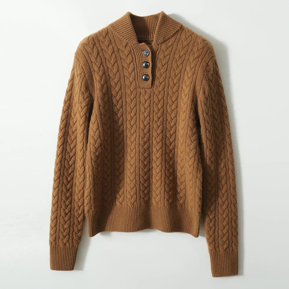 Carla | Strickpullover mit Knöpfen