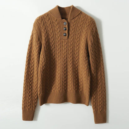 Carla | Strickpullover mit Knöpfen