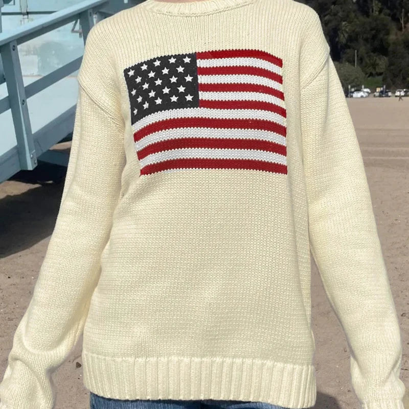 JULIA™ | Amerikanischer Flaggenpullover