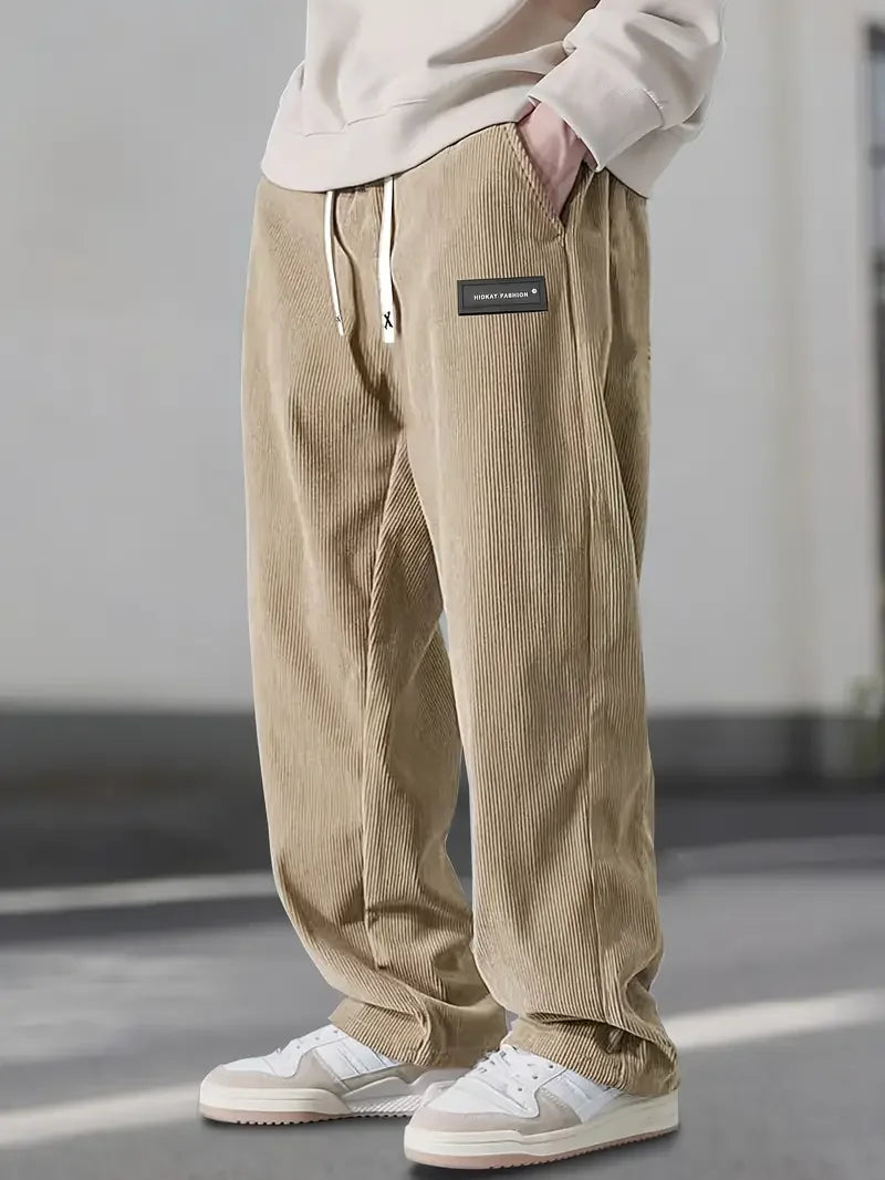ComfortFit Corduroy-Hosen – Weicher, gerippter Stoff mit entspannter Passform