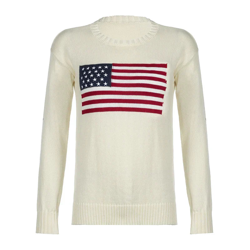 JULIA™ | Amerikanischer Flaggenpullover