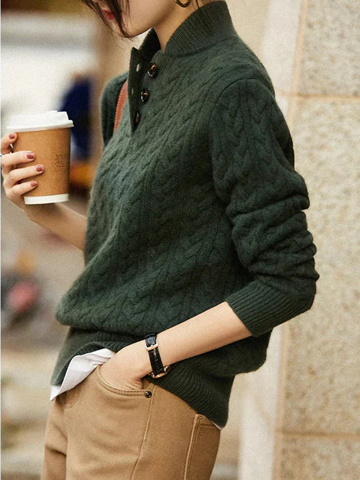 Carla | Strickpullover mit Knöpfen