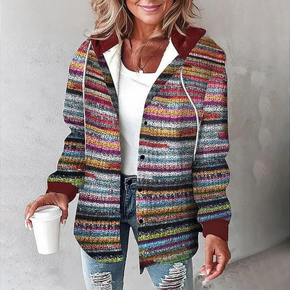 Jemima™ | Damen Knopf-Plaid-Jacke