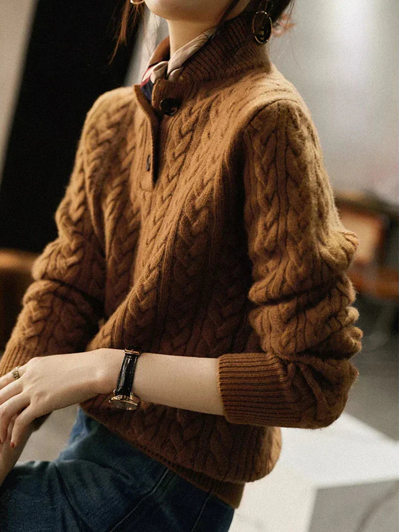 Carla | Strickpullover mit Knöpfen