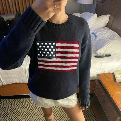 JULIA™ | Amerikanischer Flaggenpullover