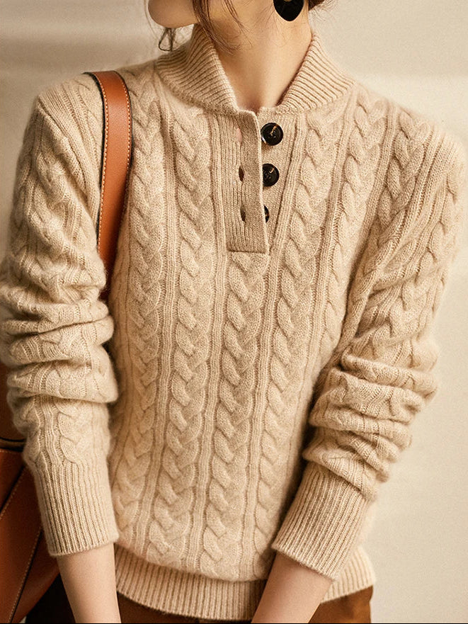 Carla | Strickpullover mit Knöpfen