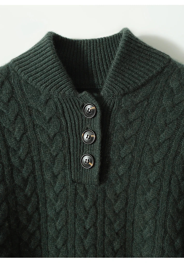 Carla | Strickpullover mit Knöpfen