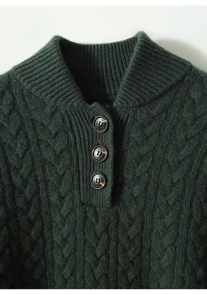 Carla | Strickpullover mit Knöpfen