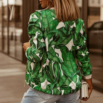 LAYLA - Stilvolle Blumenmuster Jacke mit langen Ärmeln