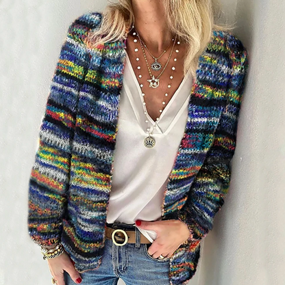 Cleo | Eleganter mehrfarbiger Cardigan