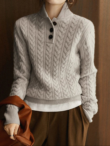 Carla | Strickpullover mit Knöpfen