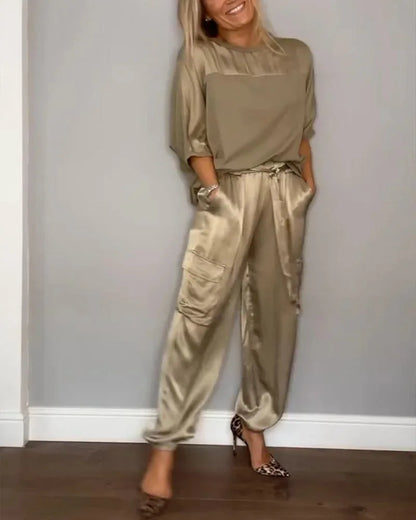 Evelina | elegante satinierte Freizeitmode