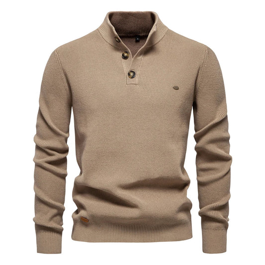 Konrad | Stilvoller Herrenpullover mit Knopfdesign