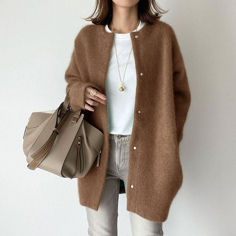Cardigan aus luxuriösem Woll-Leinen Sofia Amoretti
