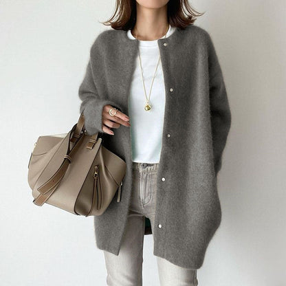 Cardigan aus luxuriösem Woll-Leinen Sofia Amoretti