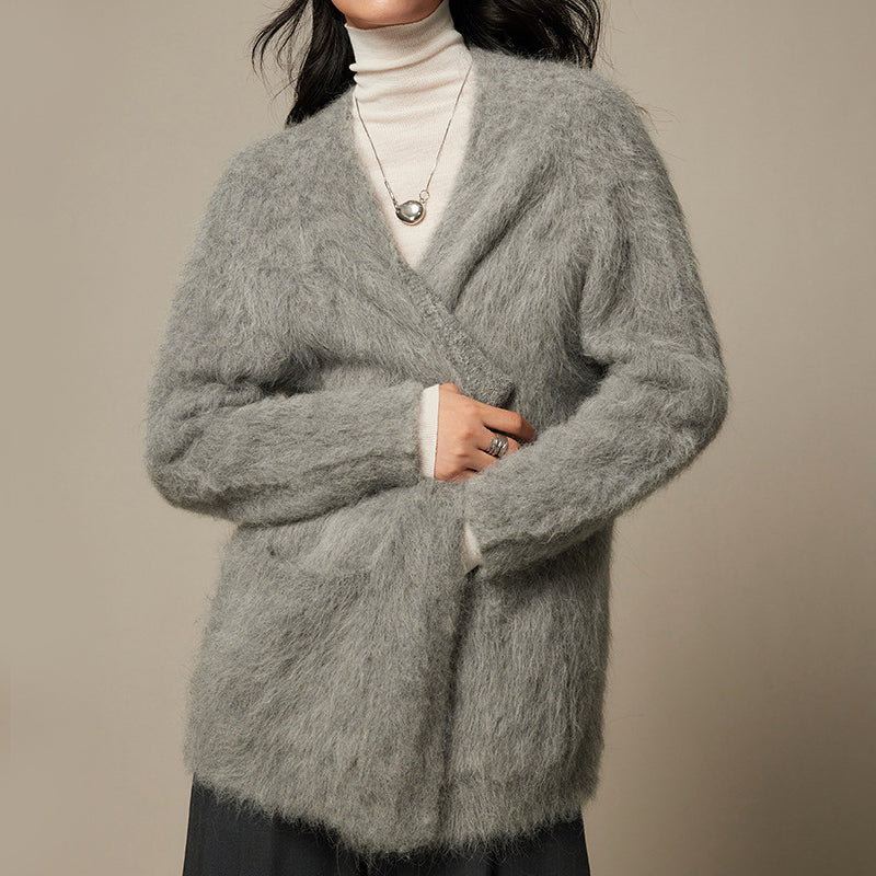 Cardigan Ultra Soft in Alpaka Sofia Amoretti