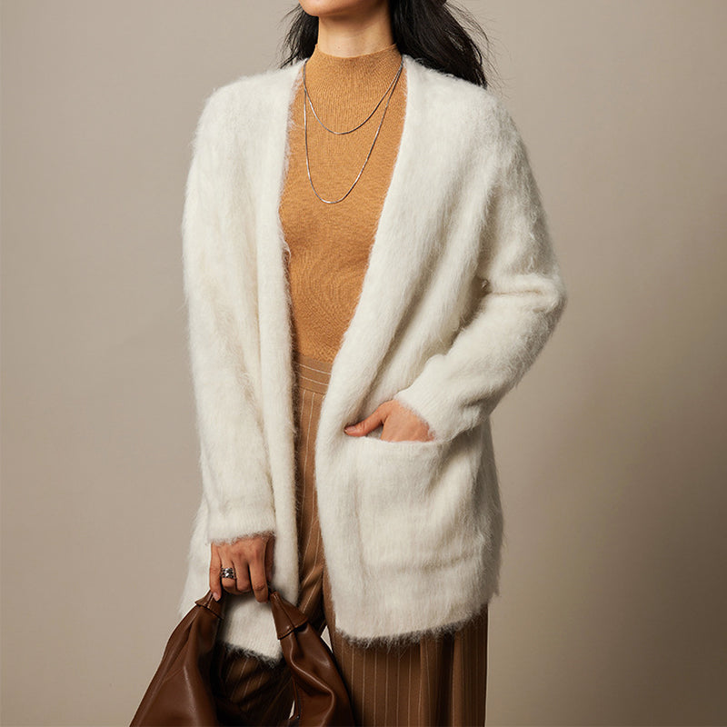 Cardigan Ultra Soft in Alpaka Sofia Amoretti