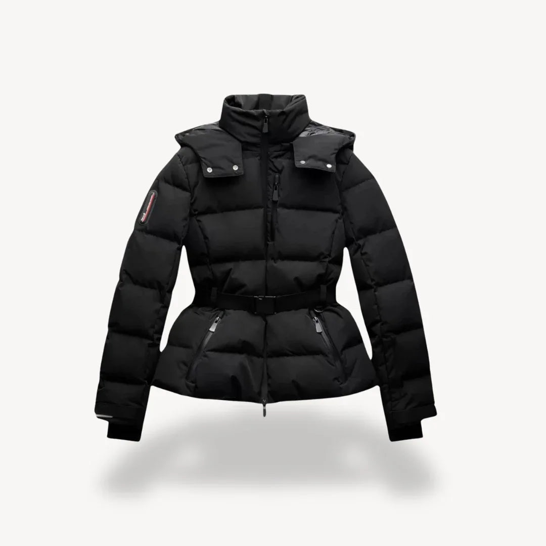 Stylische Pufferjacke mit Taillengürtel für kalte Tage