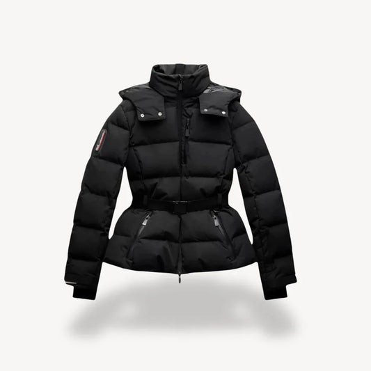 Stylische Pufferjacke mit Taillengürtel für kalte Tage