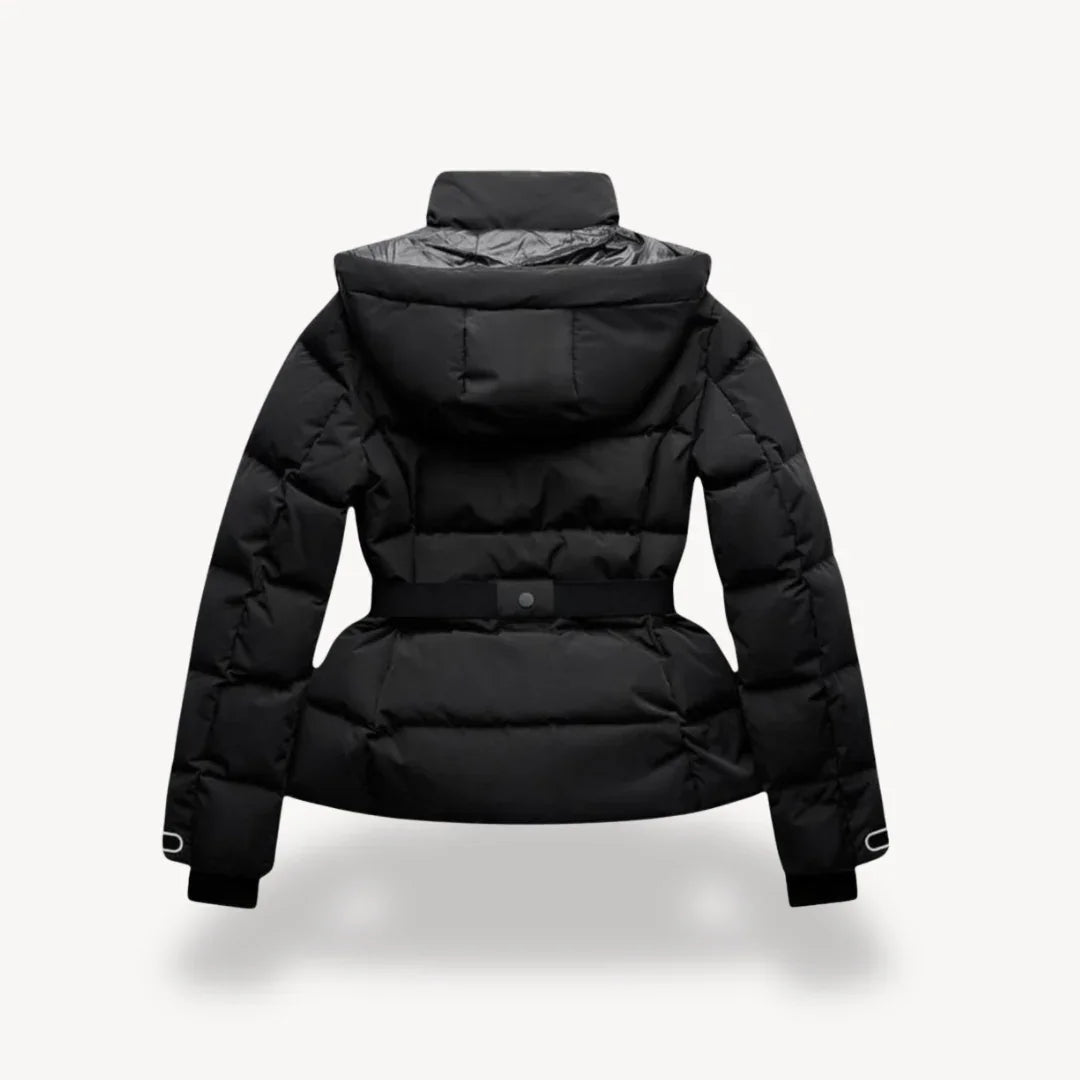 Stylische Pufferjacke mit Taillengürtel für kalte Tage