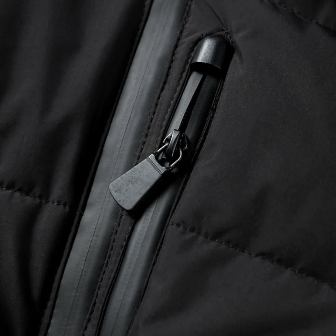 Stylische Pufferjacke mit Taillengürtel für kalte Tage